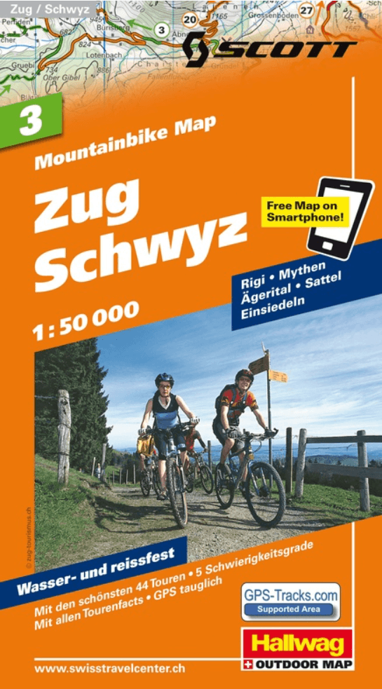 Mountainbike kaart 03 Zug & Schwyz - Hallwag