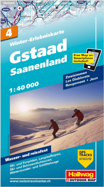 Skikaart Sneeuwschoen 4 Gstaad & Saanenland - Hallwag