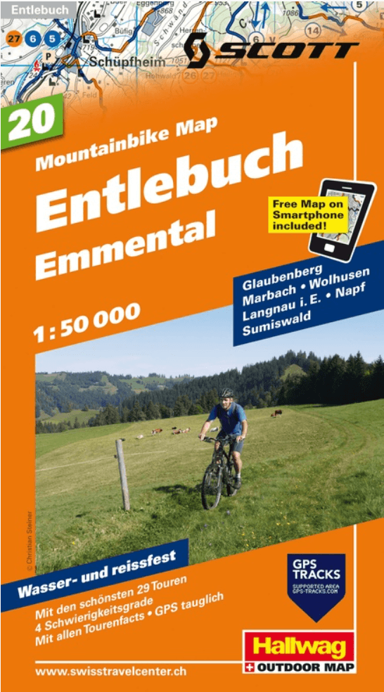 Mountainbike kaart 20 Entlebuch & Emmental - Hallwag