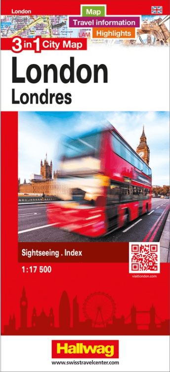 Stadskaart Plattegrond Londen England 3 in 1 CityMap - Hallwag