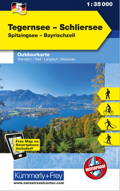 Wandelkaart Outdoorkaart 05 Tegernsee Schliersee - K&F