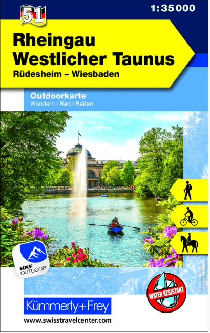 Wandelkaart Outdoorkaart 51 Rheingau - K&F