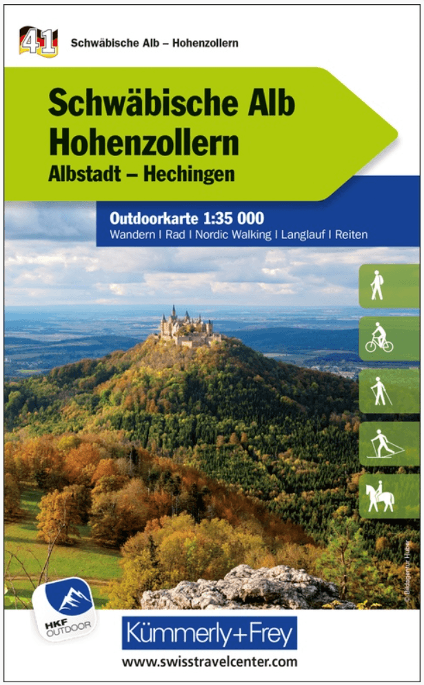 Wandelkaart Outdoorkaart 41 Schwäbische Alb- Hohenzollern - K&F