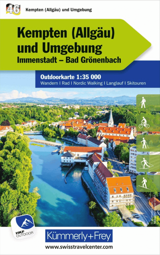 Wandelkaart Outdoorkaart 46 Kempten (Allgäu) und Umgebung - K&F