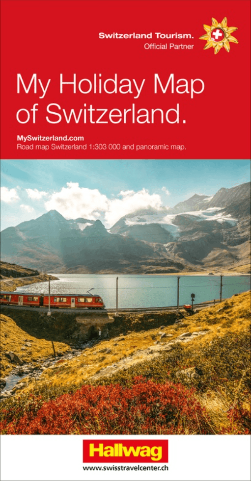 Landkaart Wegenkaart Zwitserland My Holiday Map - Hallwag