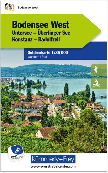 Wandelkaart Outdoorkaart 43 Bodensee West - K&F