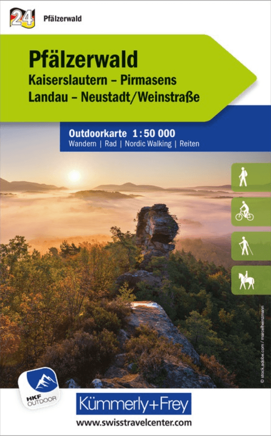 Wandelkaart Outdoorkaart 24 Pfälzerwald - K&F