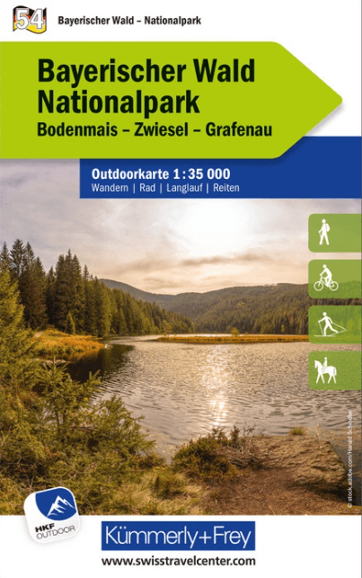 Wandelkaart Outdoorkaart 54 Beierse Woud National Park - K&F