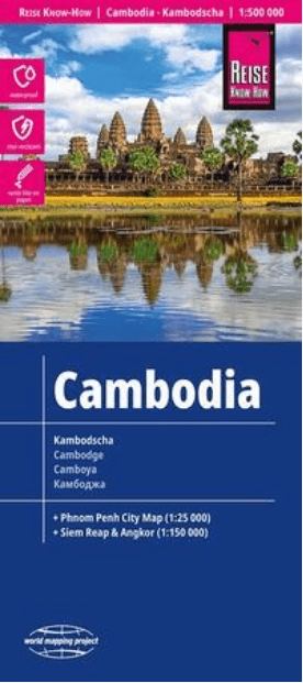 Landkaart Wegenkaart Cambodja - Reise Know-How Verlag