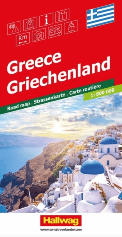 Landkaart Wegenkaart Road Map Griekenland - Hallwag
