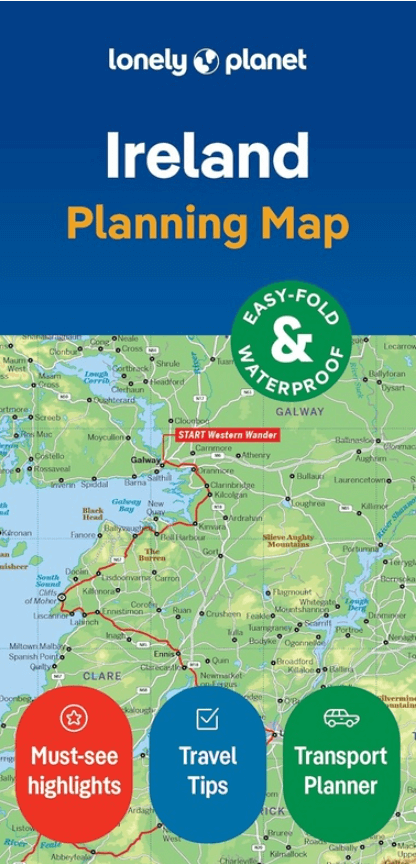 Landkaart Wegenkaart Planning map Ireland - Lonely Planet