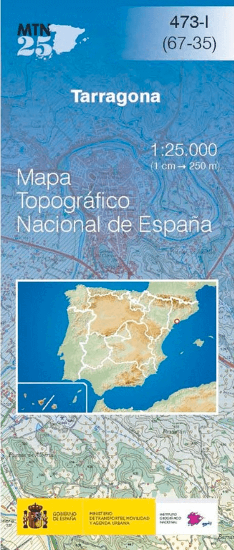 Wandelkaart 0473.1 Tarrogona, Tarragona, Catalonië - CNIG
