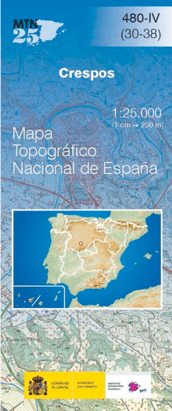 Wandelkaart 00480.4 Crespos, Avila, Castillië y léon - CNIG