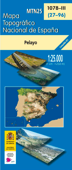 Wandelkaart 001078.3 Pelayo Cadiz, Andalusië Spanje - CNIG