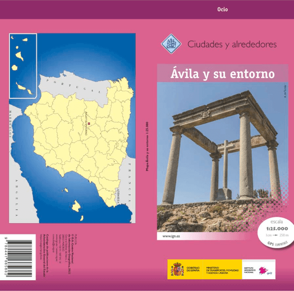 Stadsplattegrond Ávila y su entorno especial - CNIG