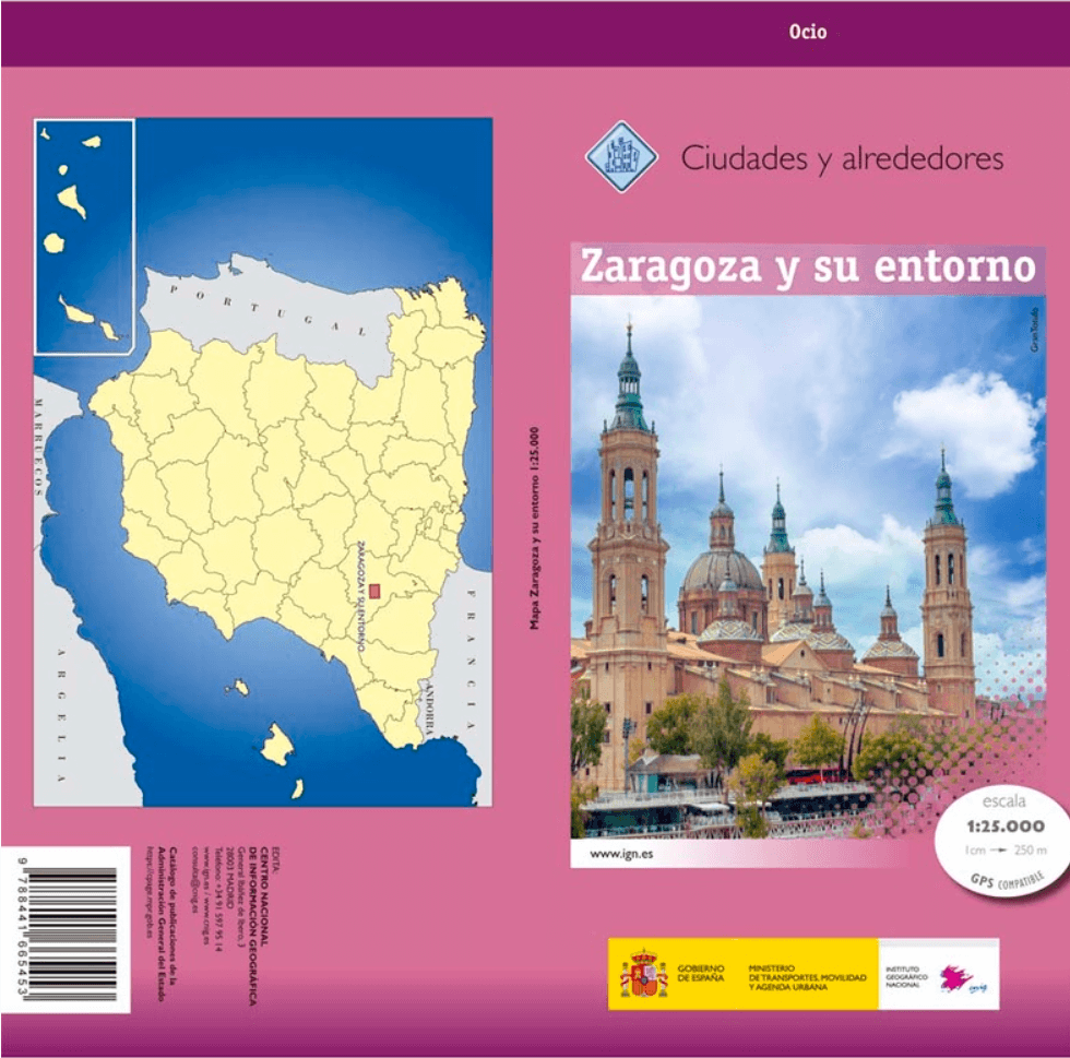 Stadsplattegrond Zaragoza y su entorno especial - CNIG