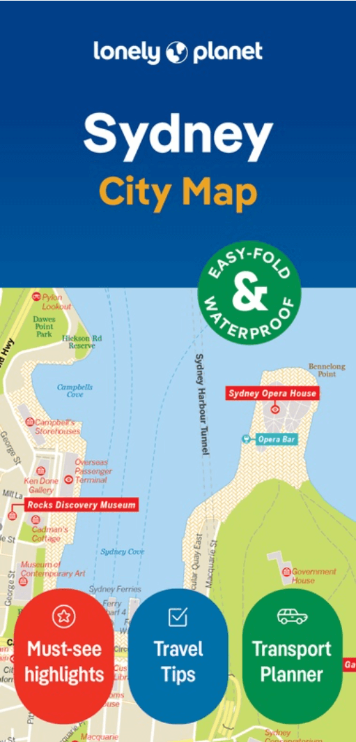 Stadskaart Sydney City map - Lonely Planet