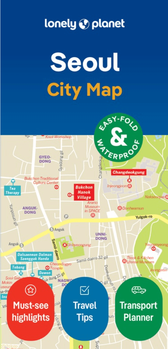 Stadskaart Seoul Zuid-Korea City map - Lonely Planet