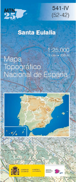Wandelkaart 00541.4 Santa Eulalia, Teruel, Aragon - CNIG