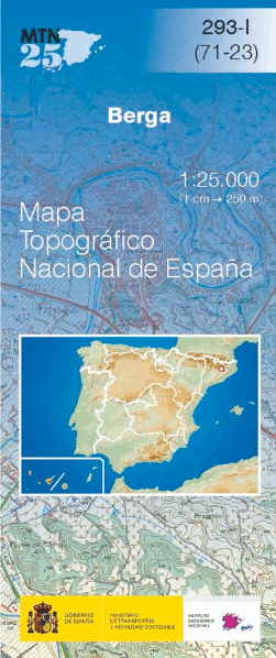 Wandelkaart 0293.1 Berga, Barcelona, Catalonië - CNIG