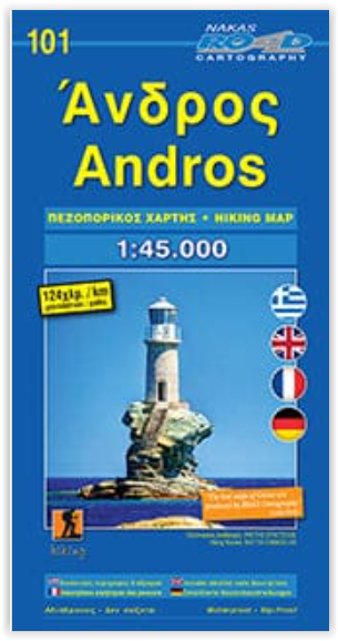 Wandelkaart 101 Andros Griekenland - Road Editions