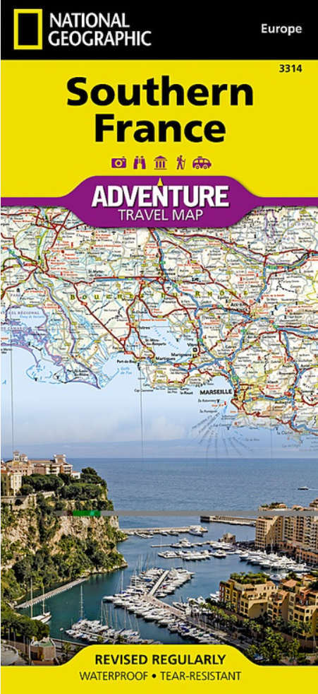 Landkaart Wegenkaart 3314 Adventure map Zuid-Frankrijk - Nat Geo