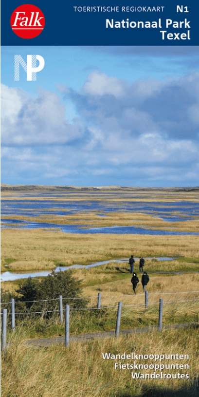 Wandelkaart Regiokaart N01 Texel NP, Friesland Nederland - Falk