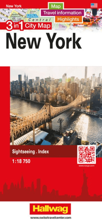 Stadskaart Plattegrond New York City 3 in 1 CityMap - Hallwag