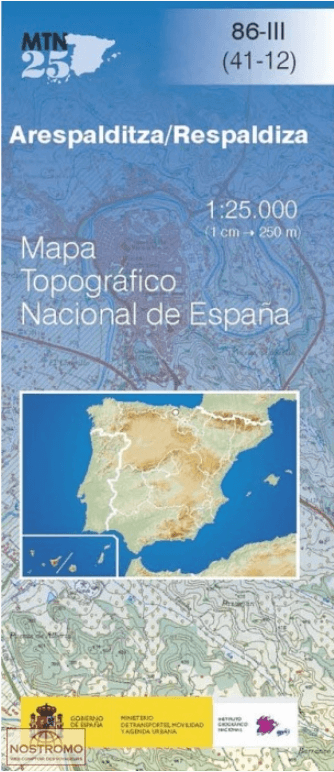 Wandelkaart 0086.3 Arespaldiza, Álava, Baskenland - CNIG