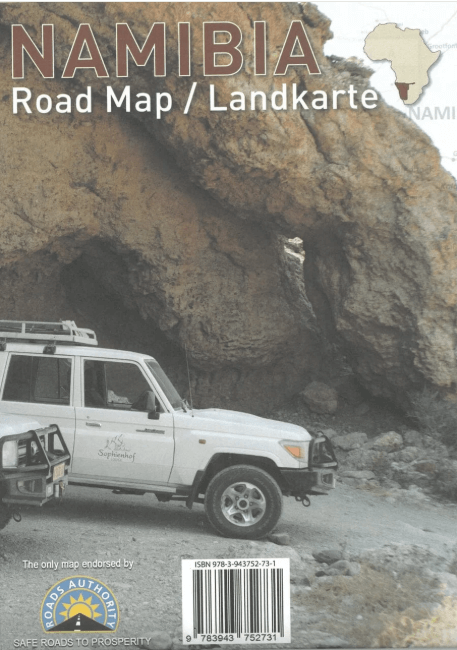 Landkaart Wegenkaart Namibië Zuid-Africa - Huber