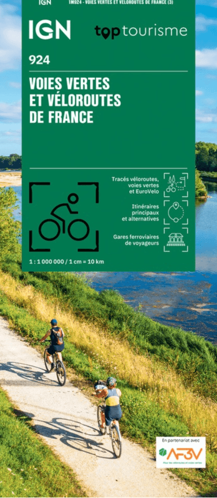Fietskaart 924 Frankrijk Voies Vertes & véloroutes - IGN