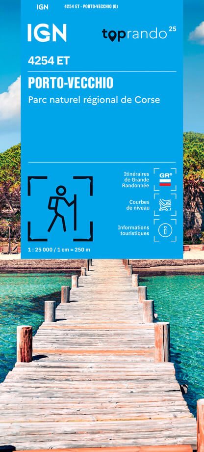 Wandelkaart 4254 ET Porto-Vecchio & PNR de Corse - IGN