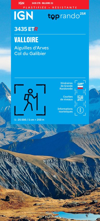 Wandelkaart 3435 ET(R) Valloire & Aiguilles d'Arves - IGN