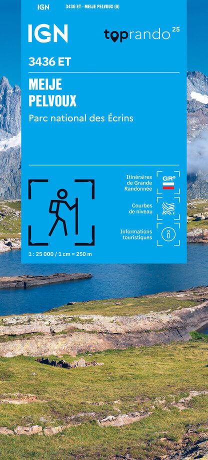 Wandelkaart 3436 ET La Meije, Pelvoux & PNR des Ecrins - IGN