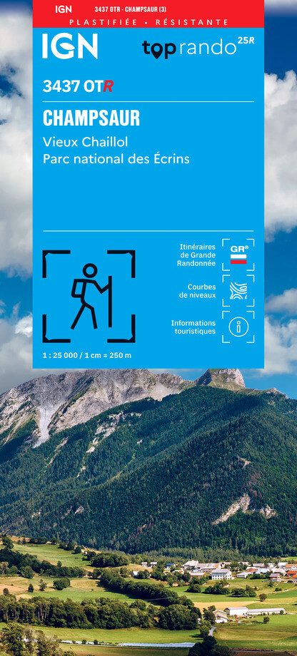 Wandelkaart 3437 OT(R) Champsaur, Vieux Chaillol, PN Ecrins - IGN