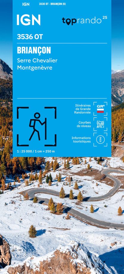 Wandelkaart 3536 OT Briançonn, Serre-Chevalier- Montgenèvre - IGN