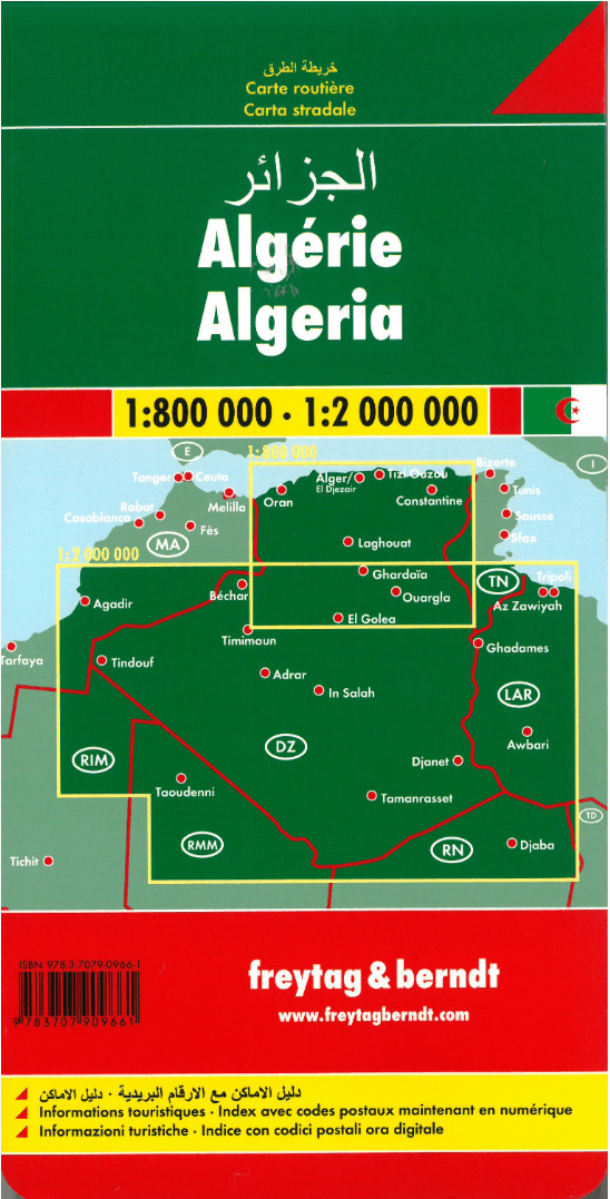 Landkaart Wegenkaart Algerije - Freytag & Berndt