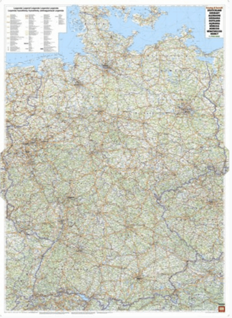 Plano Wandkaart Duitsland - 96 x 127 cm - F&B