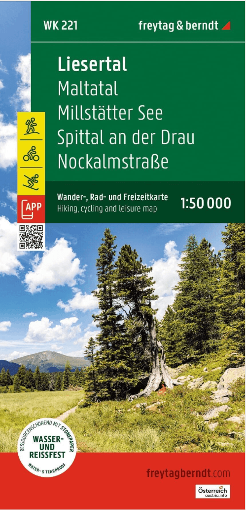 Wandelkaart Liesertal, Maltatal & Millstätter See - F&b