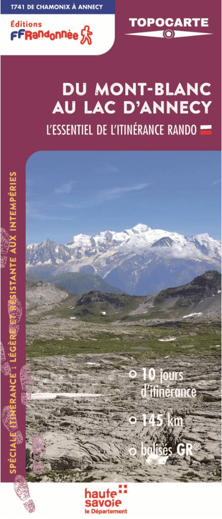 Wandelkaart TC-741 Du Mont-Blanc au lac d'Annecy - FFR