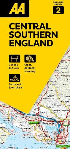 Landkaart Wegenkaart 02 Engeland, Centraal Zuid - AA Road Maps