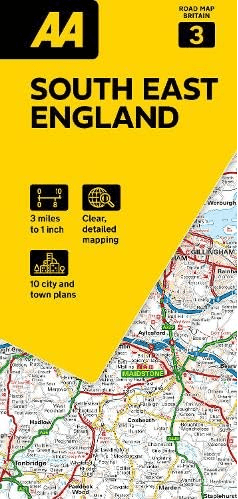 Landkaart Wegenkaart 03 Engeland Zuid Oost - AA Road Maps