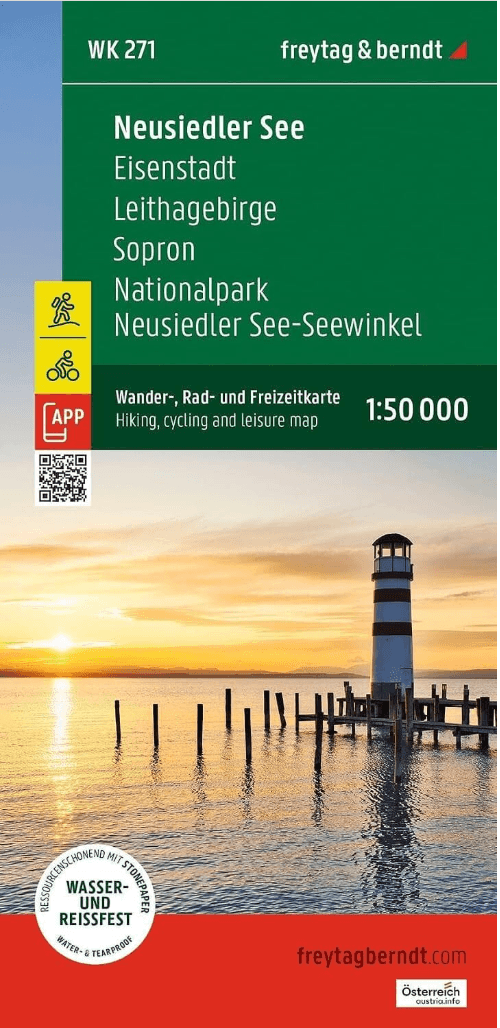 Wandelkaart Neusiedler See, Eisenstadt, Leithgebirge - F&B