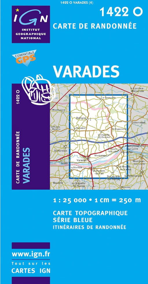 Wandelkaart 1422 0 Varades Pays-de-la-Loire - IGN