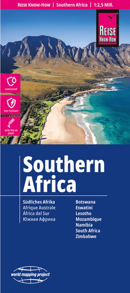 Landkaart Wegenkaart Zuidelijk Afrika - Reise Know-How