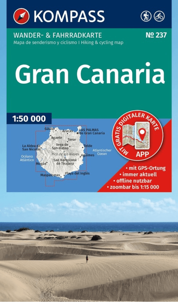 Wandelkaart 237 Gran Canaria Canartische eilanden - Kompass