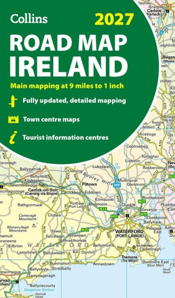 Landkaart Wegenkaart Ireland Road Map 2027 - Harper Collins