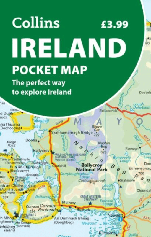 Landkaart Wegenkaart Pocket map Ierland - HarperCollins