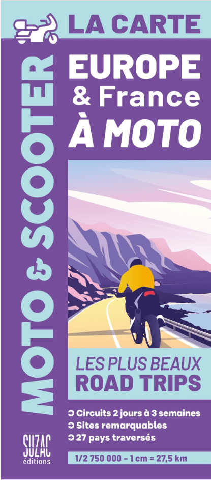 Motorkaart Europe & France à Moto - les plus beaux road trips