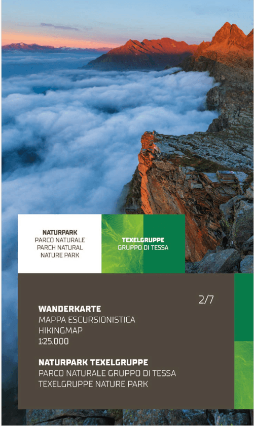 Wandelkaart 2/7 Gruppo di Tessa Parco Naturale - Tabacco